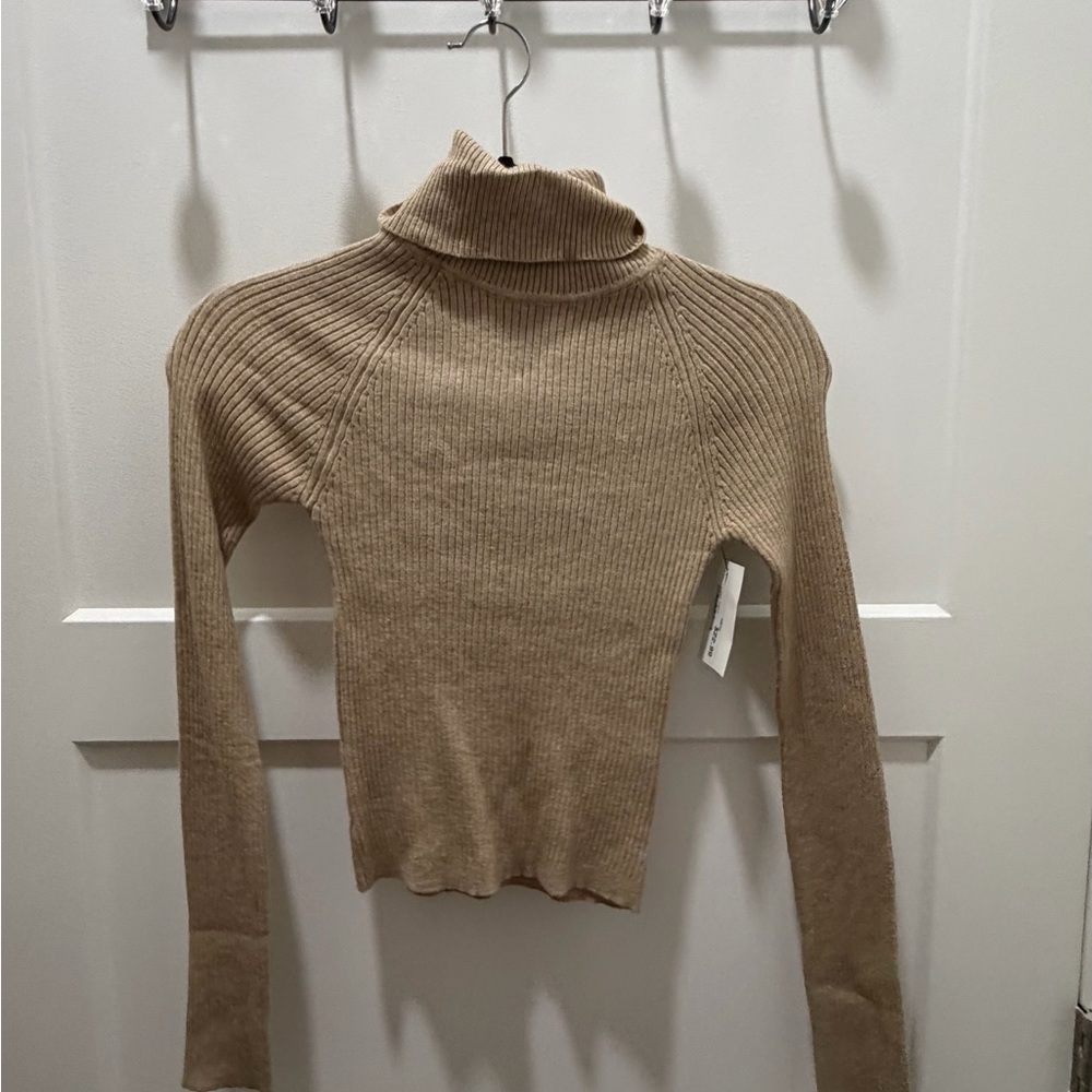 NWT Love Tree Ribbed Turtleneck Sweater - Tan